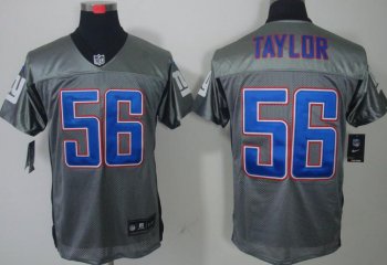 Nike New York Giants 56 Lawrence Taylor Grey Shadow NFL Jerseys Cheap