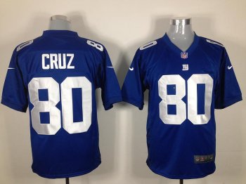 Nike New York Giants #80 Victor Cruz Blue Nike NFL Jerseys Cheap