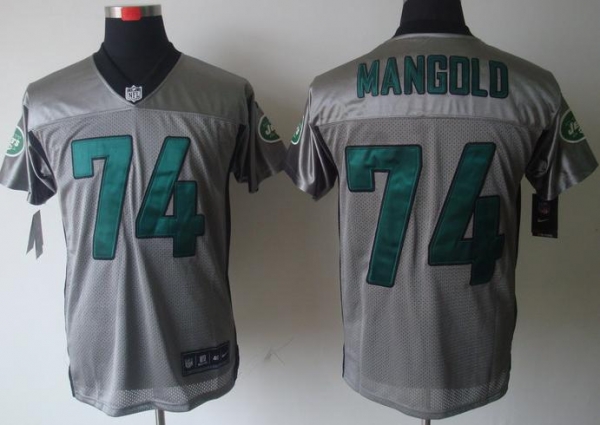 Nike New York Jets 74# Nick Mangold Grey Shadow NFL Jerseys Cheap