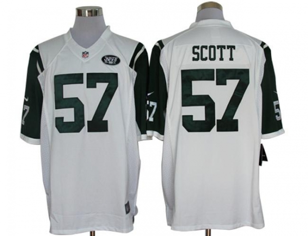 Nike New York Jets 57# Bart Scott White Game LIMITED NFL Jerseys Cheap