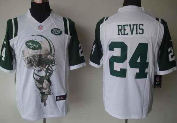 Nike New York Jets 24 Darrelle Revis White Helmet Tri-Blend Limited NFL Jersey Cheap