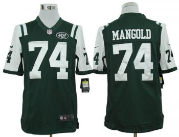 Nike New York Jets 74# Nick Mangold Green Game LIMITED NFL Jerseys Cheap