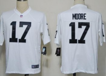 Nike Oakland Raiders #17 Denarius Moore White Game Nike NFL Jerseys Cheap