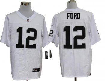 Nike Oakland Raiders #12 Jacoby Ford White Elite Nike NFL Jerseys Cheap