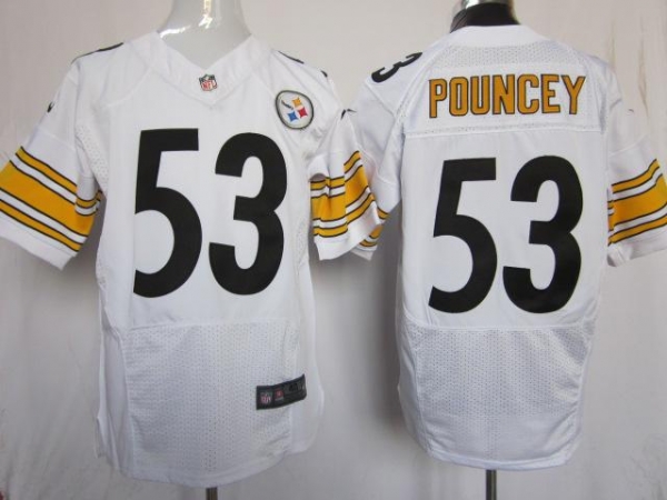 Nike Pittsburgh Steelers 53 Maurkice Pouncey White Elite Nike NFL Jerseys Cheap