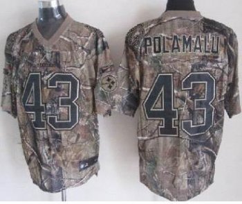 Nike Pittsburgh Steelers #43 Troy Polamalu Camo Realtree Nike NFL Jersey Cheap