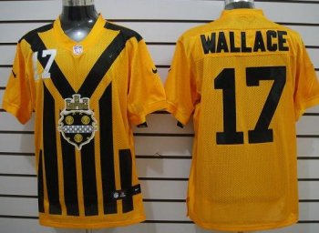 Nike Pittsburgh Steelers #17 Mike Wallace Yellow Nike 1933s Throwback Elite Jerseys Cheap