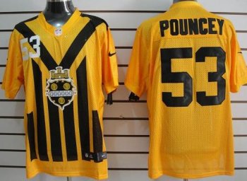 Nike Pittsburgh Steelers #53 Pouncey Yellow Nike 1933s Throwback Elite Jerseys Cheap