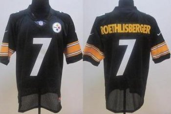 Nike Pittsburgh Steelers #7 Ben Roethlisberger Black NIKE NFL Jerseys Cheap