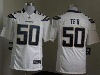 Nike San Diego Chargers 50 Manti TE'O White Game NFL Jersey Cheap