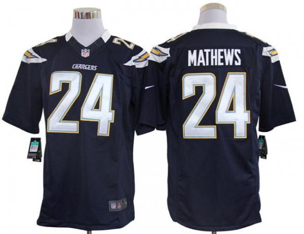 Nike San Diego Chargers 24# Ryan Mathews Dark Blue Game LIMITED NFL Jerseys Cheap