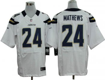 Nike San Diego Chargers 24# Ryan Mathews White Elite Nike NFL Jerseys Cheap