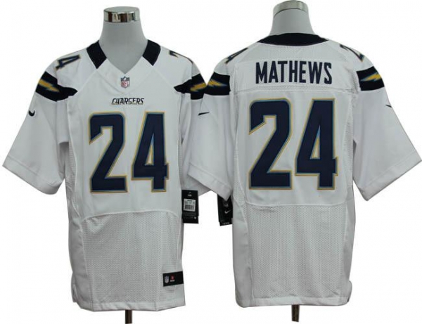 Nike San Diego Chargers 24# Ryan Mathews White Elite Nike NFL Jerseys Cheap