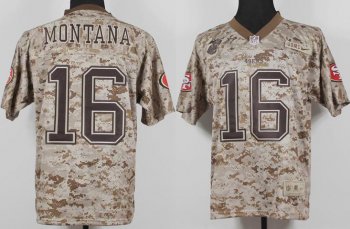 Nike San Francisco 49ers 16 Joe Montana Camo US.Mccuu NFL Jerseys Cheap