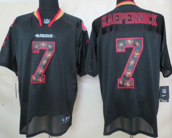 Nike San Francisco 49ers 7 Colin Kaepernick Elite Lights Out Black NFL Jerseys Cheap