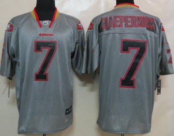 Nike San Francisco 49ers 7 Colin Kaepernick Elite Lights Out Grey NFL Jersey Cheap