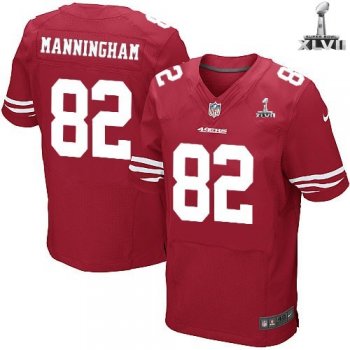 Nike San Francisco 49ers 82 Mario Manningham Elite Red 2013 Super Bowl NFL Jersey Cheap