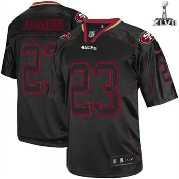 Nike San Francisco 49ers 23 Lamichael James Elite Lights Out Black 2013 Super Bowl NFL Jersey Cheap