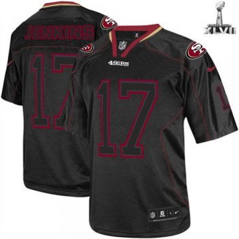 Nike San Francisco 49ers 17 A J Jenkins Elite Lights Out Black 2013 Super Bowl NFL Jersey Cheap