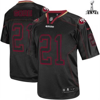 Nike San Francisco 49ers 21 Frank Gore Elite Lights Out Black 2013 Super Bowl NFL Jersey Cheap