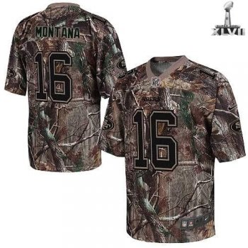 Nike San Francisco 49ers 16 Joe Montana Elite Camo Realtree 2013 Super Bowl NFL Jersey Cheap