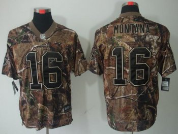 Nike San Francisco 49ers 16 Joe Montana Camo Realtree NFL Jersey Cheap