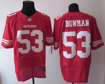 Nike San Francisco 49ers 53 Navorro Bowman Red Elite NFL Jerseys Cheap