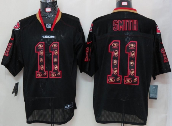 Nike San Francisco 49ers 11 Alex Smith Lights Out Black NFL Jerseys Cheap