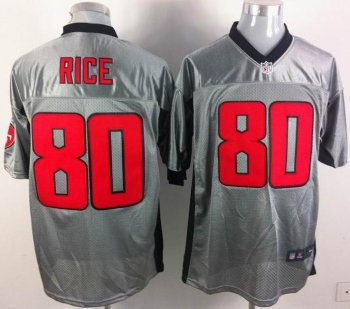 Nike San Francisco 49ers 80 Jerry Rice Grey Shadow NFL Jerseys Cheap