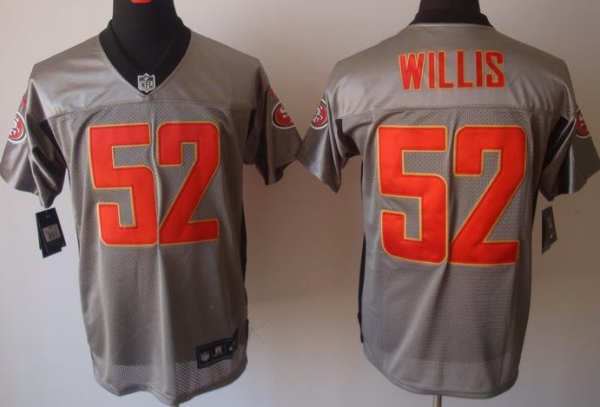 Nike San Francisco 49ers 52 Patrick Willis Grey Shadow Elite NFL Jerseys Cheap