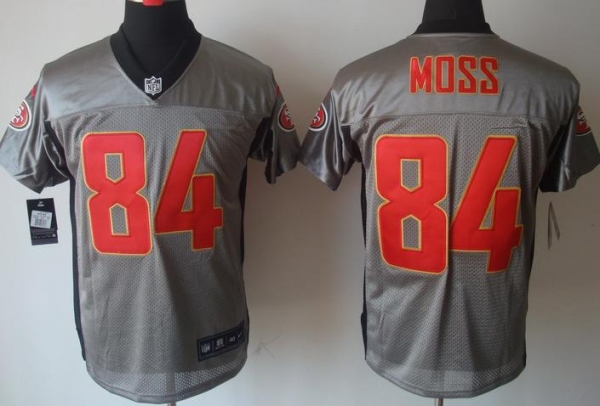 Nike San Francisco 49ers 84 Randy Moss Grey Shadow NFL Jerseys Cheap