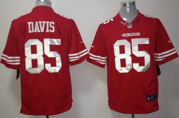 Nike San Francisco 49ers 85 Vernon Davis Red Game LIMITED NFL Jerseys Cheap