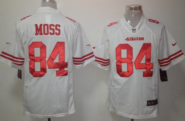 Nike San Francisco 49ers 84 Randy Moss Wihte Game LIMITED NFL Jerseys Cheap