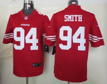 Nike San Francisco 49ers #94 Justin Smith Red Game LIMITED NFL Jerseys Cheap