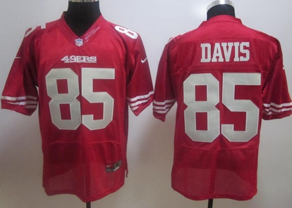 Nike San Francisco 49ers #85 Vernon Davis Red Nike NFL Jerseys Cheap