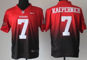 Nike San Francisco 49ers 7 Colin Kaepernick Red Black Drift Fashion II Elite NFL Jerseys Cheap