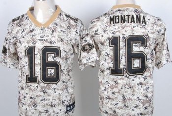 Nike San Francisco 49ers 16 Joe Montana Camo US.Mccuu NFL Jerseys Cheap