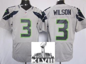 Nike Seattle Seahawks 3 Russell Wilson Elite 2014 Super Bowl XLVIII NFL Jerseys Cheap