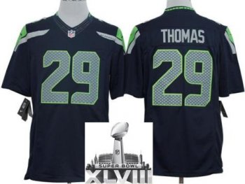 Nike Seattle Seahawks 29 Earl Thomas Blue Game LIMITED 2014 Super Bowl XLVIII NFL Jerseys Cheap