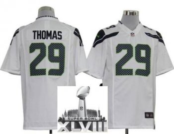 Nike Seattle Seahawks 29 Earl Thomas White Game 2014 Super Bowl XLVIII NFL Jerseys Cheap