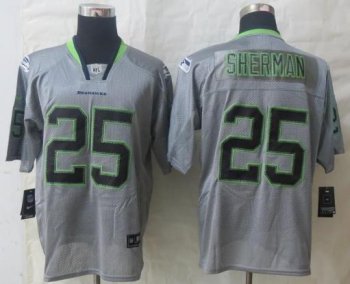 Nike Seattle Seahawks 25 Richard Sherman Lights Out Grey Elite NFL Jerseys Cheap