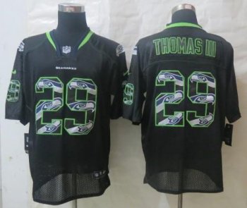 Nike Seattle Seahawks 29 Earl Thomas III Lights Out Black Elite NFL Jersey 2014 New Cheap