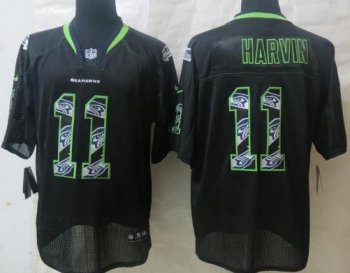 Nike Seattle Seahawks 11 Percy Harvin Lights Out Black Elite NFL Jersey 2014 New Cheap