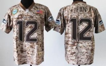 Nike Seattle Seahawks 12 Fan Salute to Service Digital Camo Elite NFL Jersey Cheap