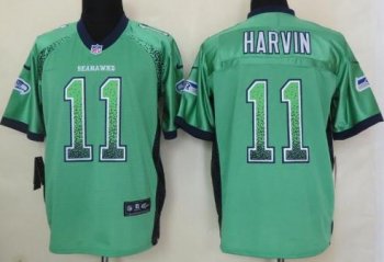 Nike Seattle Seahawks 11 Percy Harvin Green Drift Fashion Elite NFL Jerseys Cheap