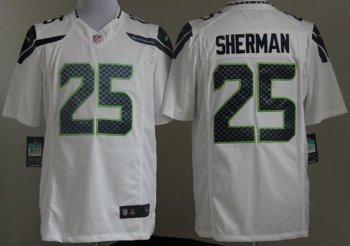 Nike Seattle Seahawks 25 Richard Sherman White LIMITED NFL Jerseys Cheap