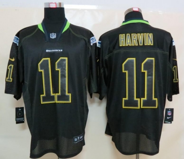 Nike Seattle Seahawks 11 Percy Harvin Black Lights Out Elite NFL Jerseys Cheap