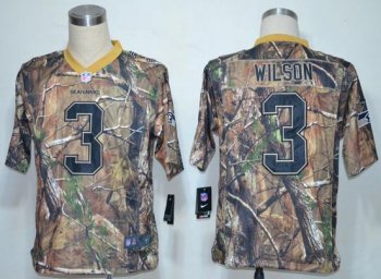 Nike Seattle Seahawks #3 Russell Wilson Camo Realtree NFL Jersey Cheap