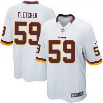 Nike Washington Redskins 59# London Fletcher White Game NFL Jerseys Cheap