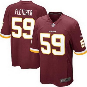 Nike Washington Redskins 59# London Fletcher Red Game NFL Jerseys Cheap